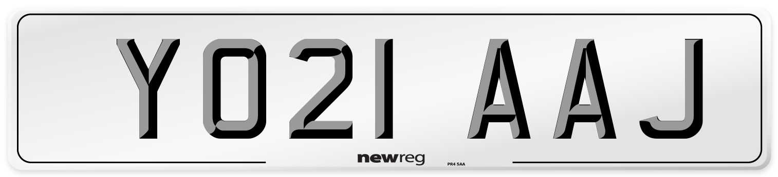 YO21 AAJ Number Plate from New Reg
